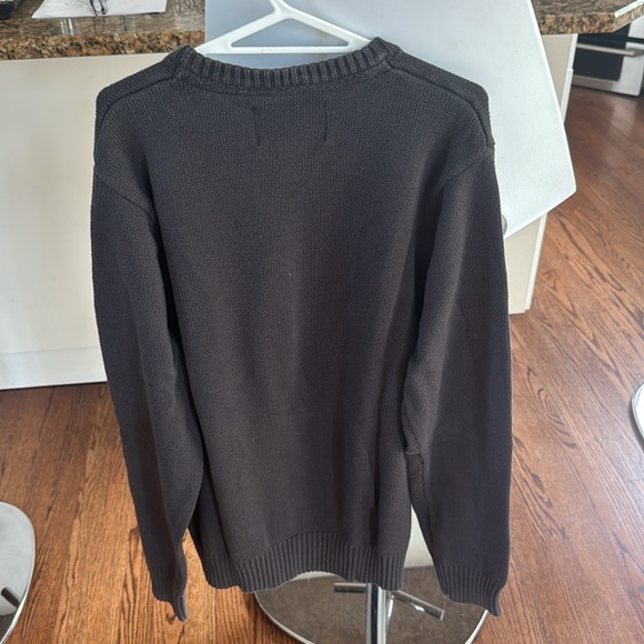 Eddie Bauer Dark Gray Crewneck Sweater Timeless Knit Size L - Picture 3 of 3